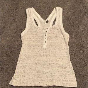 Racerback Knit Button Front Tank